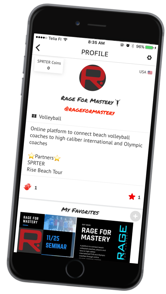 SPRTER x Rage for Mastery Profile